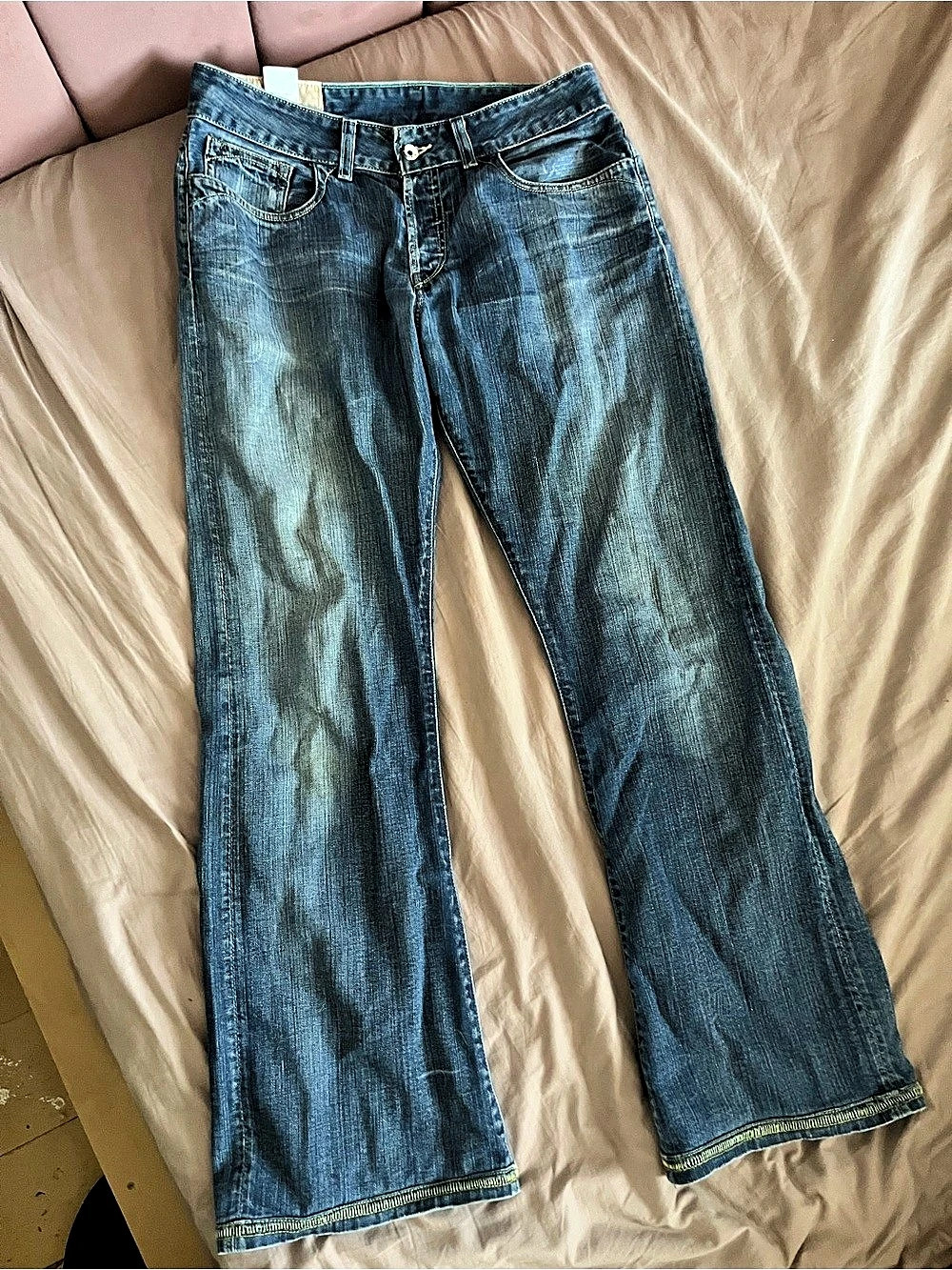 Loomstate Credence Flare Jeans in Blue Waist 32